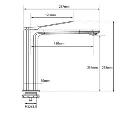Rushy Tall Basin Mixer -HERA Bathware Sales 0149size