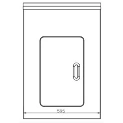 Hando 45L Wider Trough & Metal Cabinet 600Wx500D | Cob&Pen -HERA Bathware Sales 1607259 5