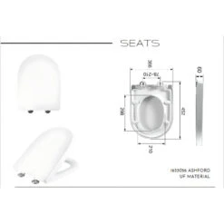 Franz Ashford White Toilet Seat Only Soft Close |Cob&Pen -HERA Bathware Sales 1633056 5
