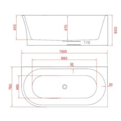 Versa Corner Back To Wall Bathtub 1500/1700mm | Cob&Pen 16 Versa Corner Back To Wall Bathtub 1500/1700mm | Cob&Pen -HERA Bathware Sales 1634243 6