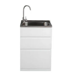 Hando Deluxe Trough & 2 Drawer Solid PVC Cabinet 600Wx500D | Cob&Pen 5 Hando Deluxe Trough & 2 Drawer Solid PVC Cabinet 600Wx500D | Cob&Pen -HERA Bathware Sales 1636172 3