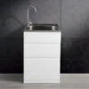 Hando Deluxe Trough & 2 Drawer Solid PVC Cabinet 600Wx500D | Cob&Pen 1 Hando Deluxe Trough & 2 Drawer Solid PVC Cabinet 600Wx500D | Cob&Pen -HERA Bathware Sales 1636172 5