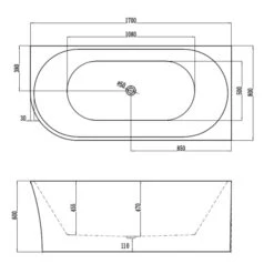 Versa Corner Back To Wall Bathtub 1500/1700mm | Cob&Pen 14 Versa Corner Back To Wall Bathtub 1500/1700mm | Cob&Pen -HERA Bathware Sales 1641382 7