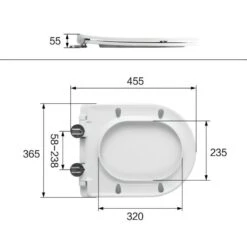 Franz Ashford/Horizon White Slim Toilet Seat Only Soft Close |Cob&Pen -HERA Bathware Sales 1645163 5
