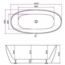 Atlantis Freestanding Thin Edge Bath | Cob&Pen -HERA Bathware Sales 1646949 5