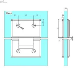 180 DEGREE GLASS TO GLASS SHOWER HINGE 10MM GLASS 8 180 DEGREE GLASS TO GLASS SHOWER HINGE 10MM GLASS -HERA Bathware Sales 180 degree glass to glass shower hinge 10mm glassbrushed bronzeshower hingenero tapware 132550