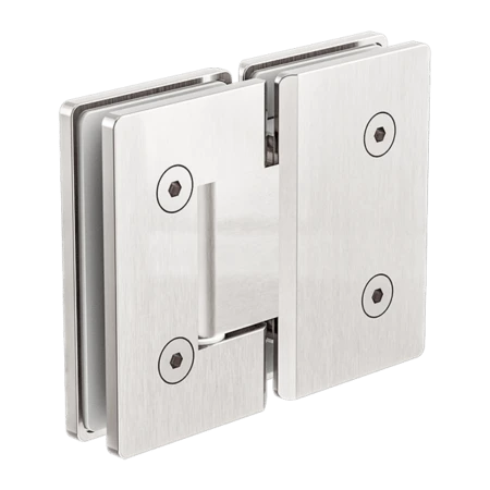 180 DEGREE GLASS TO GLASS SHOWER HINGE 10MM GLASS 180 DEGREE GLASS TO GLASS SHOWER HINGE 10MM GLASS -HERA Bathware Sales 180 degree glass to glass shower hinge 10mm glassbrushed nickelshower hingenero tapware 277837
