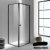 1950mm Semi-Frameless Pivot Screen - Matte Black