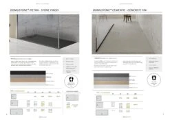 Cemento Shower Base Concrete Finish (Made In Italy) | Domus Living -HERA Bathware Sales 2025 ARCHITECTURAL SHOWER FLOOR CATALOGUE c 03 1