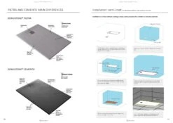 Cemento Shower Base Concrete Finish (Made In Italy) | Domus Living -HERA Bathware Sales 2025 ARCHITECTURAL SHOWER FLOOR CATALOGUE c 05 1