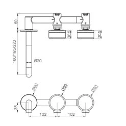 Serenity Wall Basin Set 160mm Offset Spout 4 Serenity Wall Basin Set 160mm Offset Spout -HERA Bathware Sales 24D053 24D059 24D065 pdf