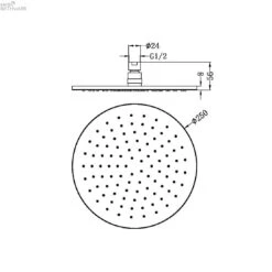 250MM Round Shower Head -HERA Bathware Sales 250mm round shower headgun metalshower headnero tapware 389721