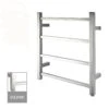 520x500x120mm Square Chrome Electric Heated Towel Rack 4 Bars -HERA Bathware Sales 520x500x120mm square chrome electric heated towel rack 4 barschromeheated towel railaquaperla 554608