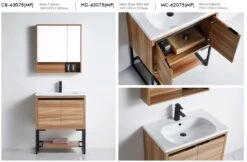 Maple Timber Free Standing Vanity -HERA Bathware Sales 750