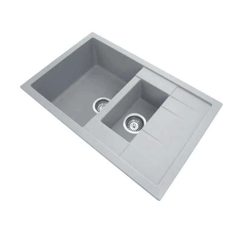 824mm 1 and 1/4 Bowl Drainer Granite Kitchen Sink Top/Flush/Under Mount 824mm 1 And 1/4 Bowl Drainer Granite Kitchen Sink Top/Flush/Under Mount -HERA Bathware Sales 824mm 1 and 14 bowl drainer granite kitchen sink topflushunder mountconcrete granite quartz stonekitchen sinkaquaperla 311776