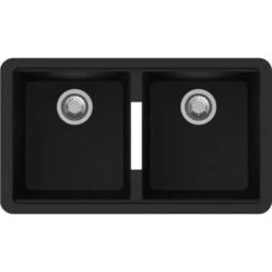 824mm Double Bowls Granite Undermount Kitchen Sink