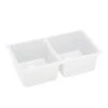 838mm White Kitchen Sink Granite Stone Under Mount Double Bowls -HERA Bathware Sales 838mm white kitchen sink granite stone under mount double bowlswhitekitchen sinkaquaperla 209050