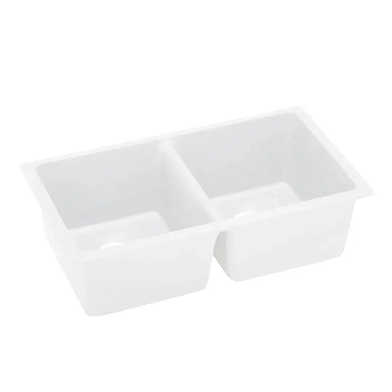 838mm White Kitchen Sink Granite Stone Under Mount Double Bowls 838mm White Kitchen Sink Granite Stone Under Mount Double Bowls -HERA Bathware Sales 838mm white kitchen sink granite stone under mount double bowlswhitekitchen sinkaquaperla 209050