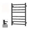 912x620x120mm Square Matte Black Electric Heated Towel Rack 8 Bars -HERA Bathware Sales 912x620x120mm square matte black electric heated towel rack 8 barsmatte blackheated towel railaquaperla 742366