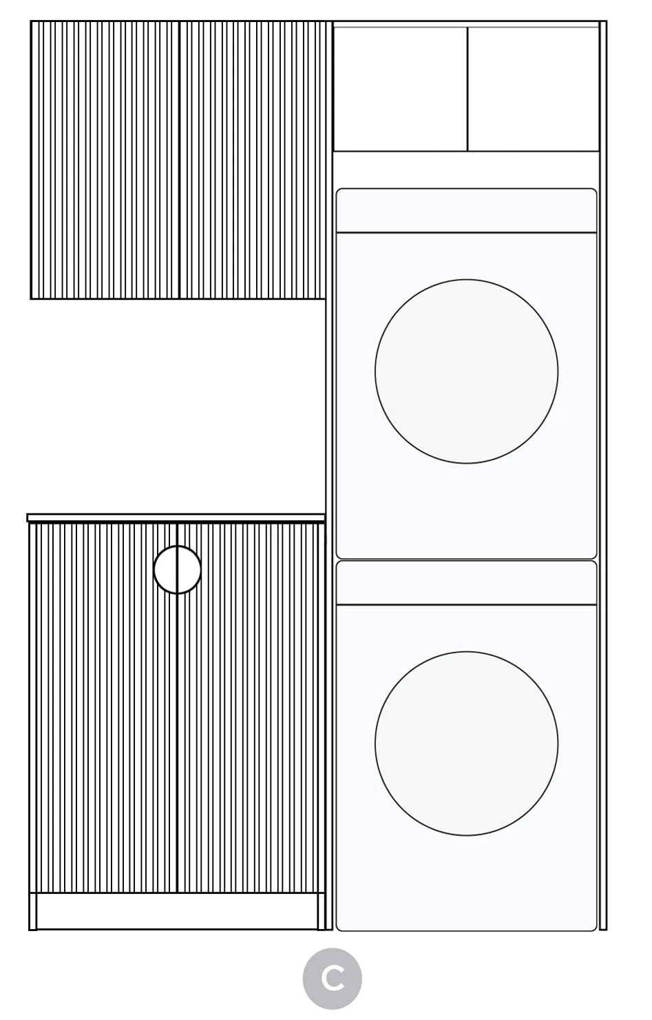 Marlo Black Laundry Kit | 1305*600*2100mm Marlo Black Laundry Kit | 1305*600*2100mm -HERA Bathware Sales LA 1305A MA CC 8b47c2b0 ff36 4239 81bb 87c9fa5d02ce