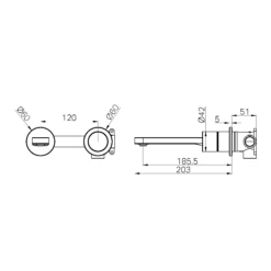 Pure SS316L Wall Basin / Bath Mixer Seperate Back Plate -HERA Bathware Sales NR172210b 9dcd6453 e877 4a1b a02e 12d8fb3a4838