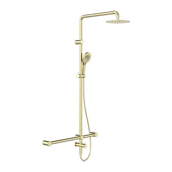 Mecca Care 32mm T-Bar Grab Rail 1100x750mm Twin Shower Set Mecca Care 32mm T-Bar Grab Rail 1100x750mm Twin Shower Set -HERA Bathware Sales NRCS008BG image 1 1