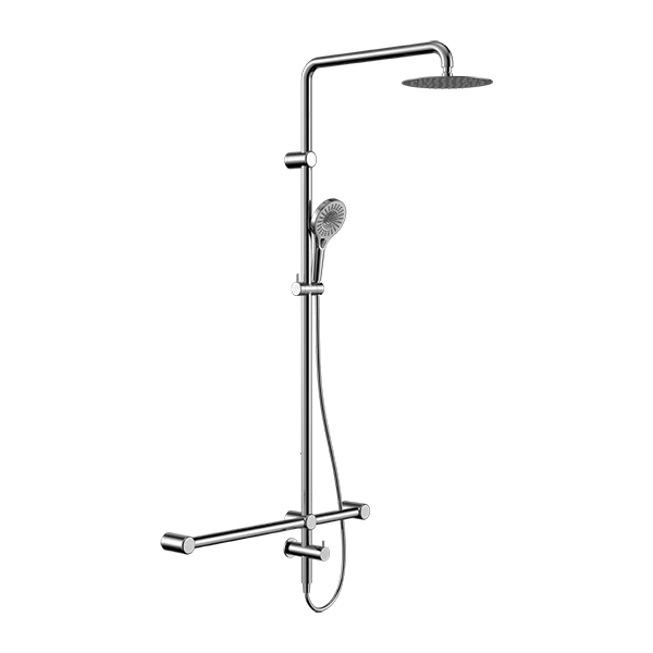 Mecca Care 32mm T-Bar Grab Rail 1100x750mm Twin Shower Set Mecca Care 32mm T-Bar Grab Rail 1100x750mm Twin Shower Set -HERA Bathware Sales NRCS008CH image 1 2