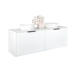 Alia Matte White Fluted Vanity Cabinet Only | Fifth Avenue -HERA Bathware Sales alia matte white fluted vanity cabinet only fifth avenue1800mmvanitiesfifth ave 947771
