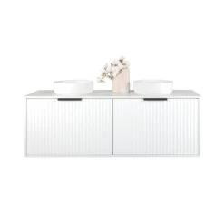 Alia Matte White Fluted Vanity Cabinet Only | Fifth Avenue -HERA Bathware Sales alia matte white fluted vanity cabinet only fifth avenue600mmvanitiesfifth ave 316048