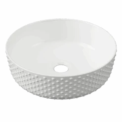 Allure Dimple Basin 360mm -HERA Bathware Sales allure dimple basin 360mmgloss whitetimberline 850167