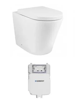 ALZANO Tornado Rimless Wall Face Toilet | GeberitCistern Set