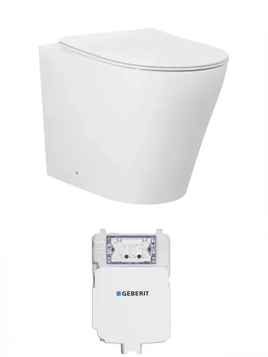ALZANO Tornado Rimless Wall Face Toilet | Matte White | GeberitCistern Set ALZANO Tornado Rimless Wall Face Toilet | Matte White | GeberitCistern Set -HERA Bathware Sales alzano tornado rimless wall face toilet matte white geberit cistern settoiletinspire bathware 842758