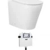 ALZANO Tornado Rimless Wall Face Toilet | Matte White | R&T Cistern Set