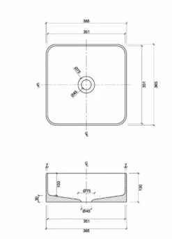 Amaroo Square -HERA Bathware Sales amaroo squarematte blackeight quarter 187258