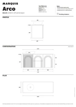 Arco 1200mm Bathroom Wall Hung Vanity 5 Arco 1200mm Bathroom Wall Hung Vanity -HERA Bathware Sales arco 1200mm bathroom wall hung vanitysymphony topcenter bowlvanitiesmarquis 154009
