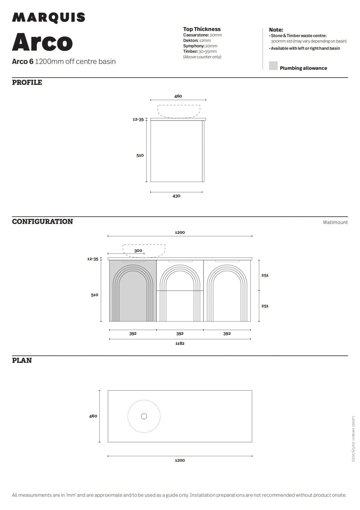Arco 1200mm Bathroom Wall Hung Vanity Arco 1200mm Bathroom Wall Hung Vanity -HERA Bathware Sales arco 1200mm bathroom wall hung vanitysymphony topcenter bowlvanitiesmarquis 154009