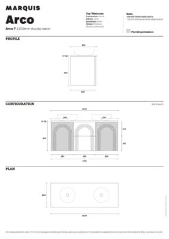 Arco 1200mm Bathroom Wall Hung Vanity 6 Arco 1200mm Bathroom Wall Hung Vanity -HERA Bathware Sales arco 1200mm bathroom wall hung vanitysymphony topcenter bowlvanitiesmarquis 284008
