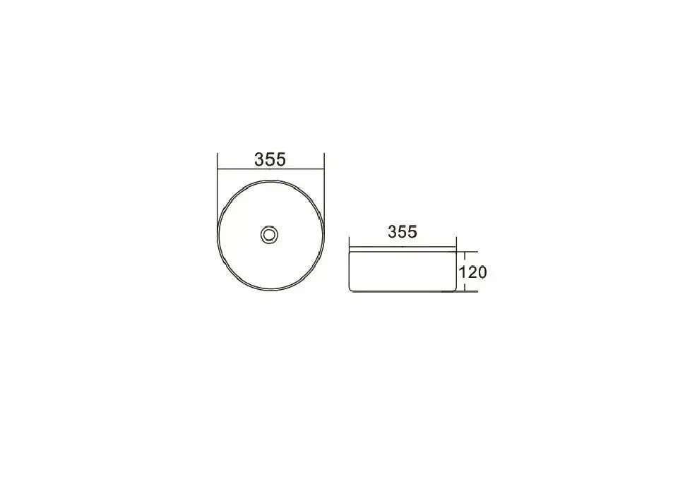 ARTIS 88 Round Above Counter Basin 355x355x120 ARTIS 88 Round Above Counter Basin 355x355x120 -HERA Bathware Sales artis 88 round above counter basin 355x355x120matte white blackbasininspire bathware 855897