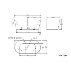 ATLANTA Spa Back To Wall Bathtub -HERA Bathware Sales atlanta spa back to wall bathtub8 mini jet 3 large jet1500mmbathtubbest bm 230674