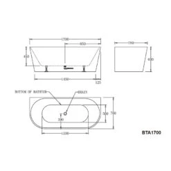 ATLANTA Spa Back To Wall Bathtub -HERA Bathware Sales atlanta spa back to wall bathtub8 mini jet 3 large jet1500mmbathtubbest bm 703561