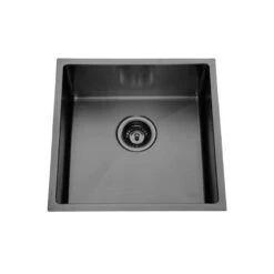 Atlas Handmade Kitchen Sink - 450mm -HERA Bathware Sales atlas handmade gun metal kitchen sink 450mmgun metalkitchen sinkbest bm 780314
