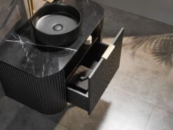 AVALON Wall Hung PVC Cabinet | CETO -HERA Bathware Sales avalon wall hung pvc cabinet cetomatte black1200mmvanitieskdk bathware 953966