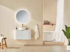 AVALON Wall Hung PVC Cabinet | CETO -HERA Bathware Sales avalon wall hung pvc cabinet cetomatte white600mmvanitieskdk bathware 296391
