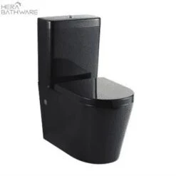 Avery Box Rim Toilet Suite - Gloss Black Toliet Suite