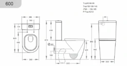 Avis Compact Rimless Toilet Suite | CETO -HERA Bathware Sales avis compact rimless toilet suite cetogloss whitetoiletkdk bathware 544276