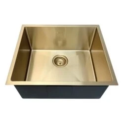 Axon Sink 45S 450x450x220mm | Inspire -HERA Bathware Sales axon sink 45s 450x450x220brushed goldkitchen sinkinspire bathware 485494