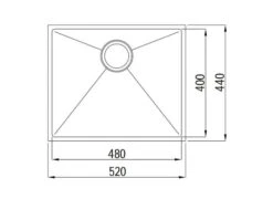 Axon Sink 52S 520X440X220mm | Inspire 6 Axon Sink 52S 520X440X220mm | Inspire -HERA Bathware Sales axon sink 52s 520x440x220mmgun metalkitchen sinkotti 344452