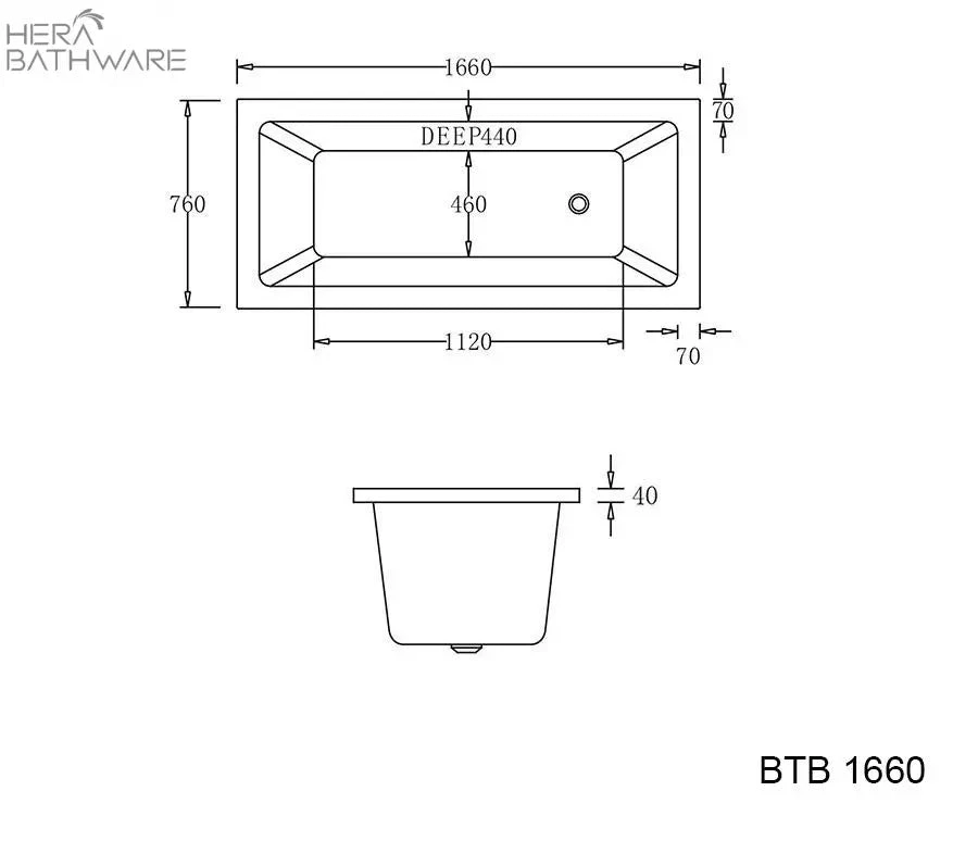 BARI Drop in Bath BARI Drop In Bath -HERA Bathware Sales bari drop in bath1500mmbathtubbest bm 690654