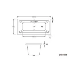 BARI Drop In Spa Bathtub -HERA Bathware Sales bari drop in spa bathtub6 mini jet 0 large jet1500mmbathtubbest bm 700157