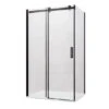 Barossa Slider Frameless Shower Screen Black -HERA Bathware Sales barossa slider frameless shower screen black900 return panel1220 door panelshower screenjohnson suisse 391385